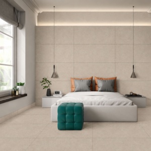Carreaux de sol en porcelaine mate minimaliste 600x1200mm pour chambre, salle de bain, cuisine, usage extérieur, surfaces solides antidérapantes et antibactériennes - Product Image 1