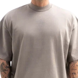 เสื้อยืดคอตตอนผู้ชายไซส์ใหญ่ ผ้าหนา คอกลม แขนสั้น ทรงหลวม สไตล์ลำลอง สตรีทแวร์ ขายส่ง - Product Image 3