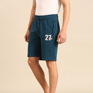 Shorts Bermuda pour Hommes Bleu Marine Taille Moyenne avec Cordon de Serrage Style Casual avec Poches Tissu en Coton Respirant - Product Image 3