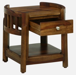 Modern Solid Wood Nightstand With 1 Drawer And Open <b>Shelf</b> Storage Bedroom Furniture Scandinavian Design - Product Image 4