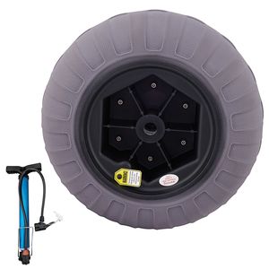 Pneumatici da Spiaggia da 200mm per Carrelli Kayak e Canoe, Pneumatici TPU da 16 Pollici con Pompa d'Aria Gratuita - Product Image 1