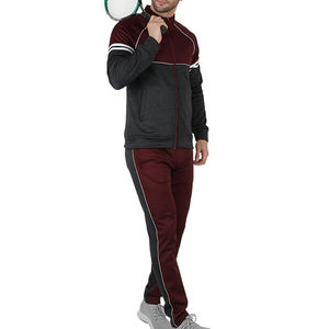 Survêtements de sport unisexes pour hommes, à capuche, effet délavé, 2 pièces, entièrement zippés, avec impression personnalisée en relief, haute qualité, pour la gym et le jogging, OEM - Product Image 5