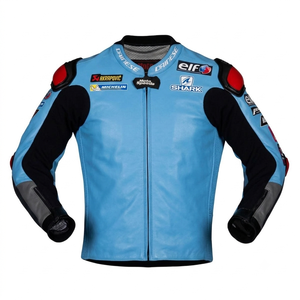 Hafizh Syahrin MotoCP <b>Racing</b> <b>Jacket</b> Custom Motorsport Vintage Style Cowhide Kangaroo Leather <b>Jacket</b>/Chaqueta - Product Image 1