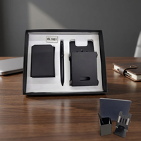 Kit Cadeau d'Affaires Exécutif : Stylo Métallique, Support de Papeterie, Support de Téléphone Pliant – Kit de Bienvenue pour Employés d'Entreprise