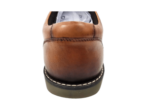 Zapatos Oxford de Cuero Genuino Marrón para Hombre, Punta Redonda, con Cordones, Suela de Goma Transpirable, para Todas las Temporadas - Product Image 5