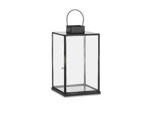 Wooden Lantern With Glass Panels And Metal <b>Top</b> For Home Decoration - Product Image 5