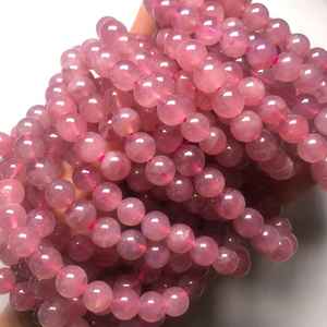 Cuentas de cuarzo rosa natural, cuentas sueltas de piedras preciosas para la fabricación de joyería, pulseras, collares y manualidades. - Product Image 5