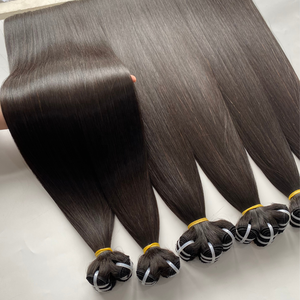 Extensiones de cabello humano crudo sin procesar 100% de la mejor calidad con paquetes de trama Frontal de cierre HD a juego para hacer pelucas - Product Image 4