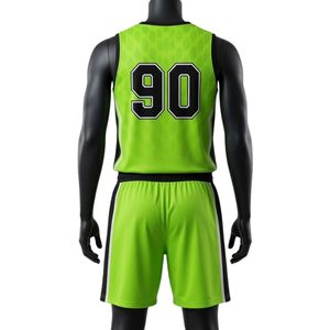 Unisex Neon <b>Green</b> Black Sublimation Lacrosse Uniform Set Polyester Regular Fit Lightweight Team Training Sports Wear Short - Product Image 2