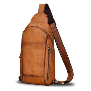 Genuine Leather <b>Sling</b> Backpack <b>Men</b> Multi-pocket <b>Bag</b> Chest Soft Genuine Leather Travel Crossbody <b>Bag</b> Leather Pakistan - Product Image 1