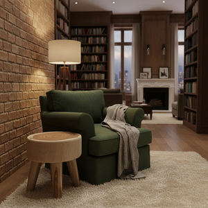 Tabouret rustique en rondins de bois de Suar naturel, fait main, écologique, durable, pour salon et jardin moderne - Product Image 6