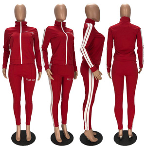 Conjunto Deportivo Azul para Mujer, Chaqueta con Cierre Frontal y Mangas Largas, Pantalones Deportivos con Bolsillos Laterales, Diseño 2 en 1 de Forro Polar para Otoño - Product Image 4