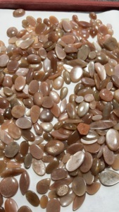 Pierre précieuse naturelle de qualité supérieure, cabochon poli en pierre de soleil naturelle, couleur orange pêche, pour la fabrication de bijoux, prix de gros - Product Image 4