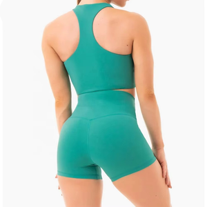 2026 Custom Sublimation Cotton Women's Yoga Set <b>One</b> Set Short Lightweight High Quality Sportswear in Latest Style on Sale - Product Image 5