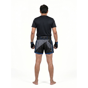 กางเกงมวยไทยผ้าไมโครซาตินโพลีเอสเตอร์แบบกำหนดเอง 100% เทคแวร์ สำหรับการฝึกซ้อมและการแข่งขันของผู้ชาย พร้อมป้าย OEM - Product Image 2