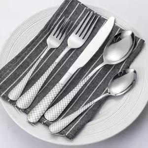 Ensemble de couverts en acier inoxydable pour la restauration, vaisselle durable pour la salle à manger - Product Image 2