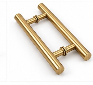 Poignées de tirage en métal durable en forme de H pour serrures de porte, design moderne personnalisable, finition de surface lisse, commande tactile ambidextre - Product Image 1