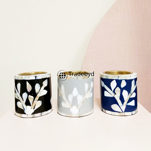 Porte-bougie élégant en os incrusté fait main, qualité supérieure, décoration d'intérieur par Tradebyd - Product Image 5