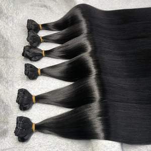 100% exportation qualité cheveux Style droit cuticules alignés et sans enchevêtrement brut non transformé vierge 100% naturel indien cheveux humains - Product Image 2