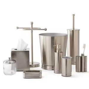 Premium Quality Metal <b>Bathroom</b> <b>Set</b> Luxury Bath ware <b>Accessories</b> Collection for Hotel Resort Home Guest <b>Bathroom</b> - Product Image 4