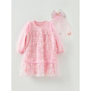 Vestido Coreano OZKIZ para Niñas con Lentejuelas y Mariposas, de 2 a 7 Años, Primavera/Otoño, Moda Infantil, Silueta con Volantes en Capas, Venta al Por Mayor - Product Image 1