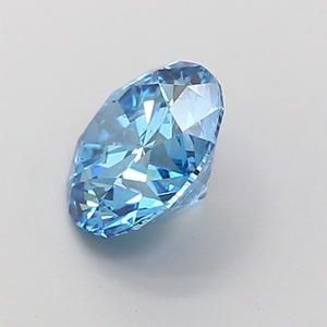 Diamant CVD cultivé en laboratoire, forme ronde, 1,37 carat, bleu vif fantaisie, clarté VVS2, polissage excellent, pierre brute de qualité supérieure pour bague - Product Image 3
