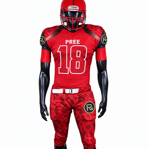 Maillot de football américain personnalisé de haute qualité, cousu, manches courtes, streetwear, uniforme sportif pour hommes - Product Image 5