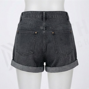 Sexy Y2K Women Denim Shorts Customized Color Straight Leg <b>Elastic</b> High <b>Waist</b> Vintage Summer <b>Jeans</b> Casual Streetwear - Product Image 2