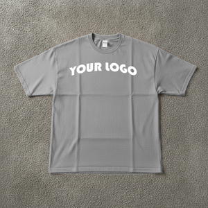 Wholesale Hot Selling Men's T-Shirts 100% Cotton High Quality Custom Embroidered Logo Drop Shoulder Eco-Friendly Hip Hop Loose - Product Image 2