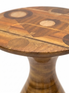 Modern Handmade Indonesian Solid <b>Wood</b> Non-Foldable Coffee <b>Table</b> with <b>Round</b> <b>Top</b> for Living Room Home Furniture - Product Image 3