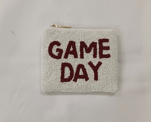 Beaded Game Day <b>Coin</b> <b>Purse</b> With Pink Stars Zipper Closure Handmade Bohemian Style Female Accessory - Product Image 5
