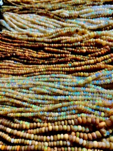 Perles d'Opale Éthiopienne Naturelle, Perles d'Opale Véritable, Perles d'Opale Feu, Fil de Perles d'Opale Cristalline pour la Fabrication de Bijoux - Product Image 4