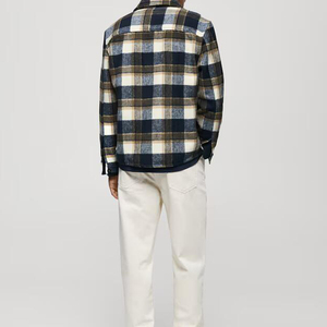 Camisa de Franela para Hombre de Primera Calidad, Ligera, Transpirable, Ecológica, de Algodón y Lana, Casual, Antiarrugas, Totalmente Personalizable, Último Modelo - Product Image 3