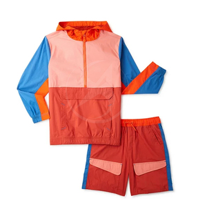 Men's Solid <b>Lightweight</b> Nylon Waterproof Windbreaker Fitness <b>Jacket</b> Hood Breathable Quick Dry Outdoor Spring <b>Summer</b> Shorts Set - Product Image 1