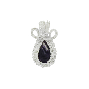 Wholesale Handmade Purple Amethyst Tear Drop Gemstone Pendant Silver Plated Wire Wrapped <b>Healing</b> <b>Crystal</b> <b>Jewelry</b> - Product Image 1