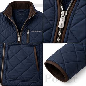 Chaqueta de Plumón para Hombre, Acolchada con Diseño de Diamantes, Abrigo de Invierno, Ropa Exterior Acolchada y Aislante Personalizada al por Mayor, Fábrica de Marca Privada - Product Image 3