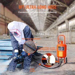 High-Pressure 5-Gallon Portable <b>Sandblaster</b> 60-110 PSI with 4 Cera Abrasive Blasting Tank and Air Kit - Product Image 2