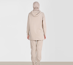 High Quality Autumn Warm Winter Hooded Muslim Sports Outerwear <b>Islamic</b> Modest Sweat Suit Women Tracksuits For Girls Breathable - Product Image 4