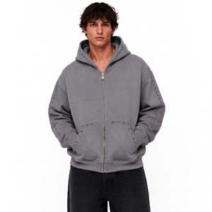 Sudadera con capucha extragrande para hombre, de felpa gruesa, estilo urbano, con estampado gráfico para marcas de ropa. - Product Image 1