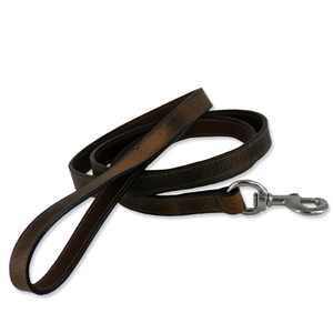 Wholesale Custom Color Leather Dog Leash Solid Pattern Walking <b>Training</b> Leather Dog Leash For Sale - Product Image 1