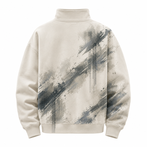 Custom Men's Solid <b>Lined</b> Front Quarter Zip <b>Sweatshirt</b> Soft <b>Fleece</b> Pullover Fashion Gym Workout Outdoor Casual Wear Wholesale - Product Image 2