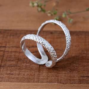 SHYAM JEWELRS Luxury 925 Sterling Silver Ribbed Splint <b>Ring</b> <b>Adjustable</b> Arthritis Joint Support Band - Product Image 3