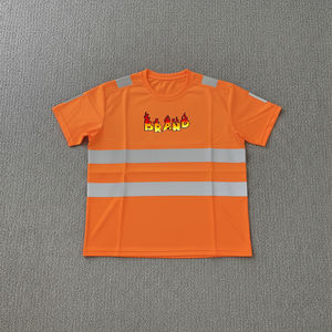 Chemise de sécurité réfléchissante haute visibilité avec logo personnalisé, respirante, pour les travailleurs du bâtiment et du transport - Product Image 4