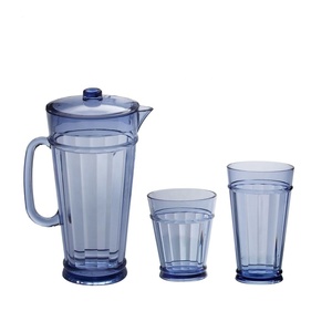 Jarra de agua de vajilla moderna ecológica de acrílico azul - Product Image 3