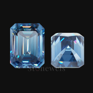 Diamante Azul Esmeralda Sintético al por Mayor, Piedra Suelta Certificada para Joyería Personalizada y Joyería Fina - Product Image 1