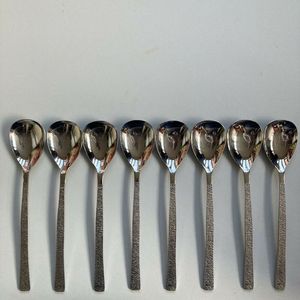 Unique Look Metal Tea Spoon Handmade Golden Twig With Leaves Ended Handle for Dining <b>Table</b> Dessert & Soup Spoons - Product Image 5