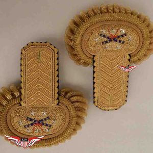 Epaulettes Napoleónicas de Caballería, Lujosas, Ecológicas, Bordadas a Mano, Vintage, Accesorios Ceremoniales - Product Image 1