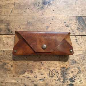 Étui à lunettes en cuir de vachette souple, pochette authentique de luxe, fine, faite à la main, vintage, pour lunettes de lecture, LGC-0056 - Product Image 5