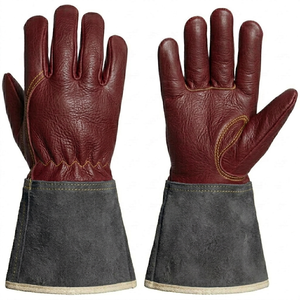 Guantes de soldadura de alta resistencia con palma de cuero partido, diseño resistente al fuego para soldadura MIG TIG y protección industrial - Product Image 1