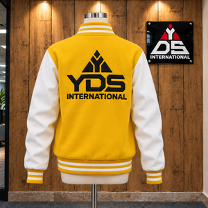 Custom Women Casual College Varsity Jacket Two Tone Style Outerwear Full <b>Sleeve</b> Snap Button Front Logo Print - Product Image 2
